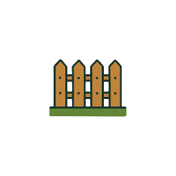 Fencing installation service icon for privacy and property security