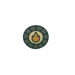 Hardscape service icon for patios and fire pits