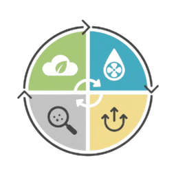 Indoor air quality service icon for cleaner air and balanced humidity