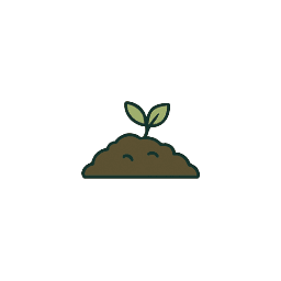 Mulching service icon for finished garden beds