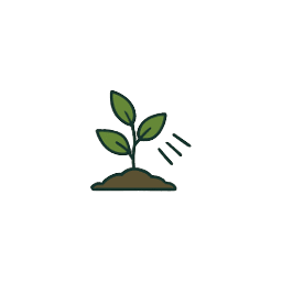 Weed control service icon for healthy weed-free lawns